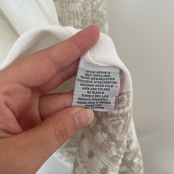 Johnny Was Jacket Womens Cami Embroidered Linen Kimono Size XXL - Picture 5 of 8